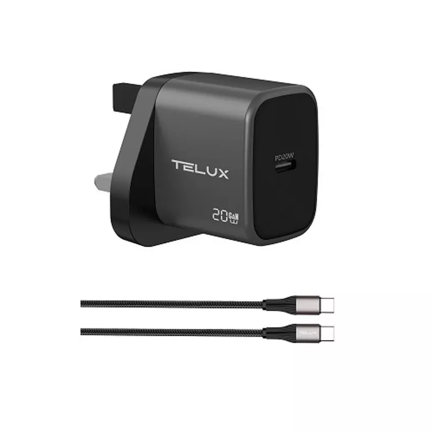 TELUX WALL CHARGER PD 20W 1C WITH CABLE C